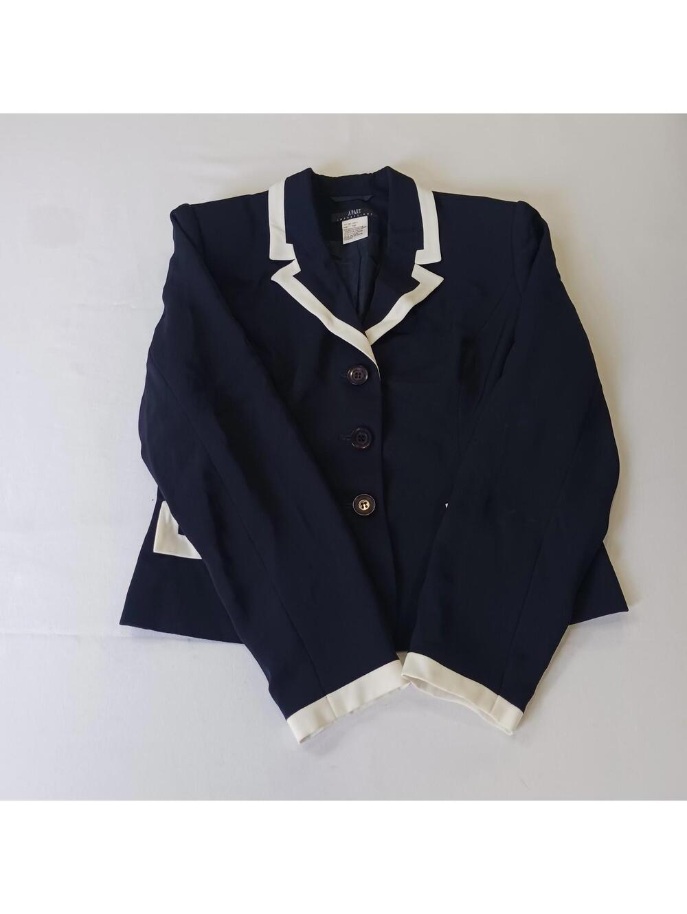 Apart Impressions Women's Blue/White 3-Button Blazer Jacket Size 12